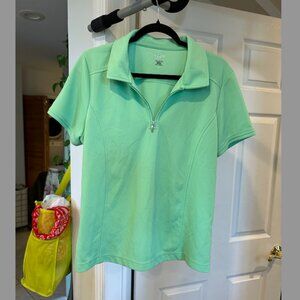 IZOD Cool FX Zip Polo – Mint Green (XL)